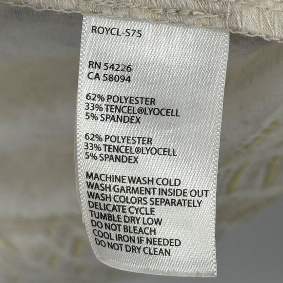 Royal Robbins Essential Tencel Dash Dress Midi Size XL Cream Allover Print UPF 5 - Picture 2 of 11